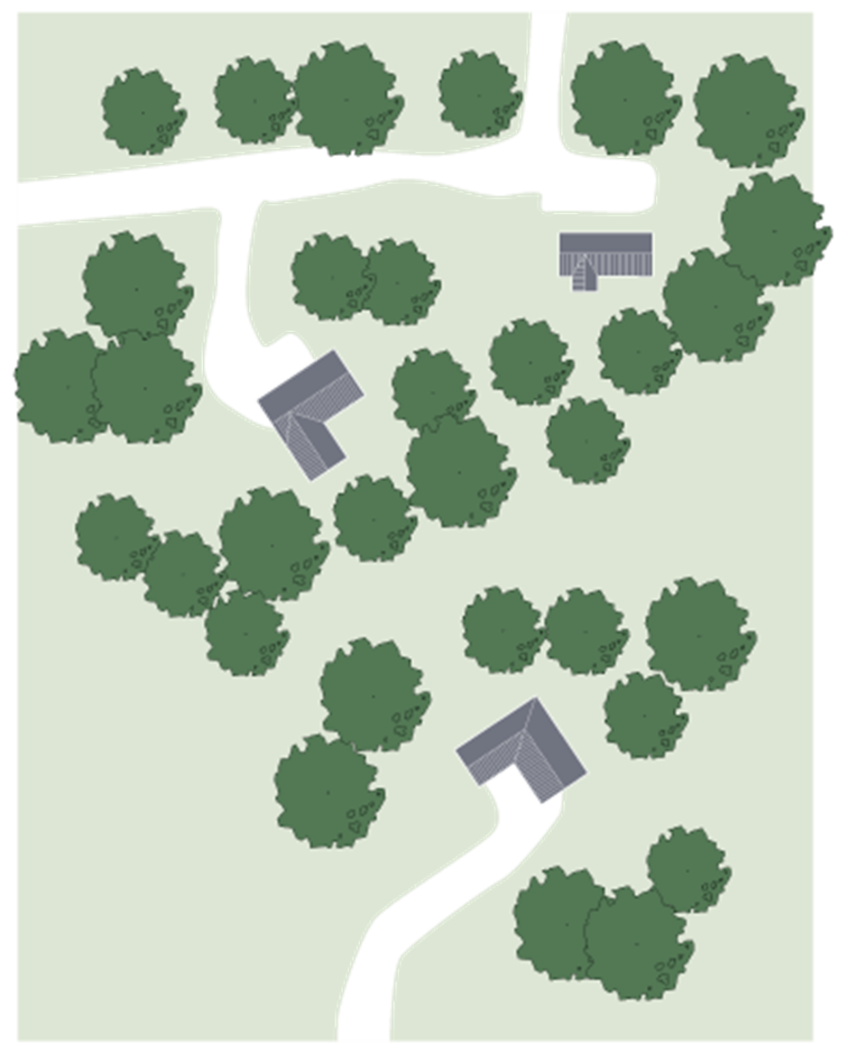 Traditional arcadian privacy achieved by remoteness