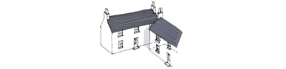 Overlapping right-angled corner