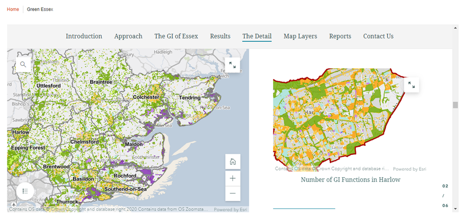 Extract from The Green Essex Story Map (for further information on this case study please refer to the Technical Guidance document page 107)